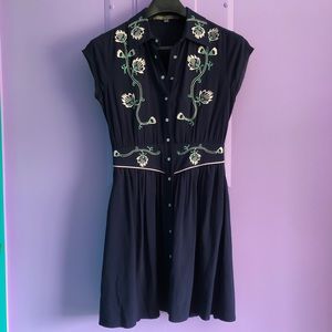 GUESS Embroidered Western Shirtdress
